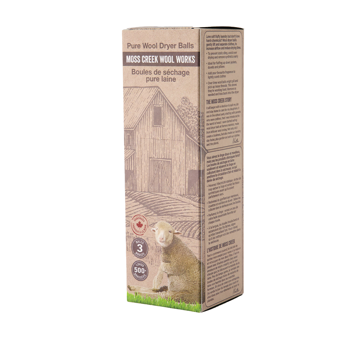 Moss Creek Barn Boxes - 3 Wool Dryer Balls