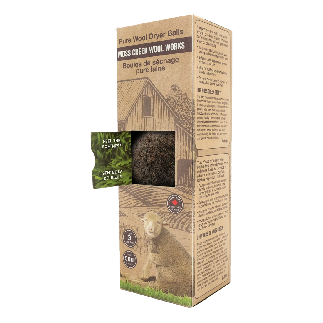Moss Creek Barn Boxes - 3 Wool Dryer Balls