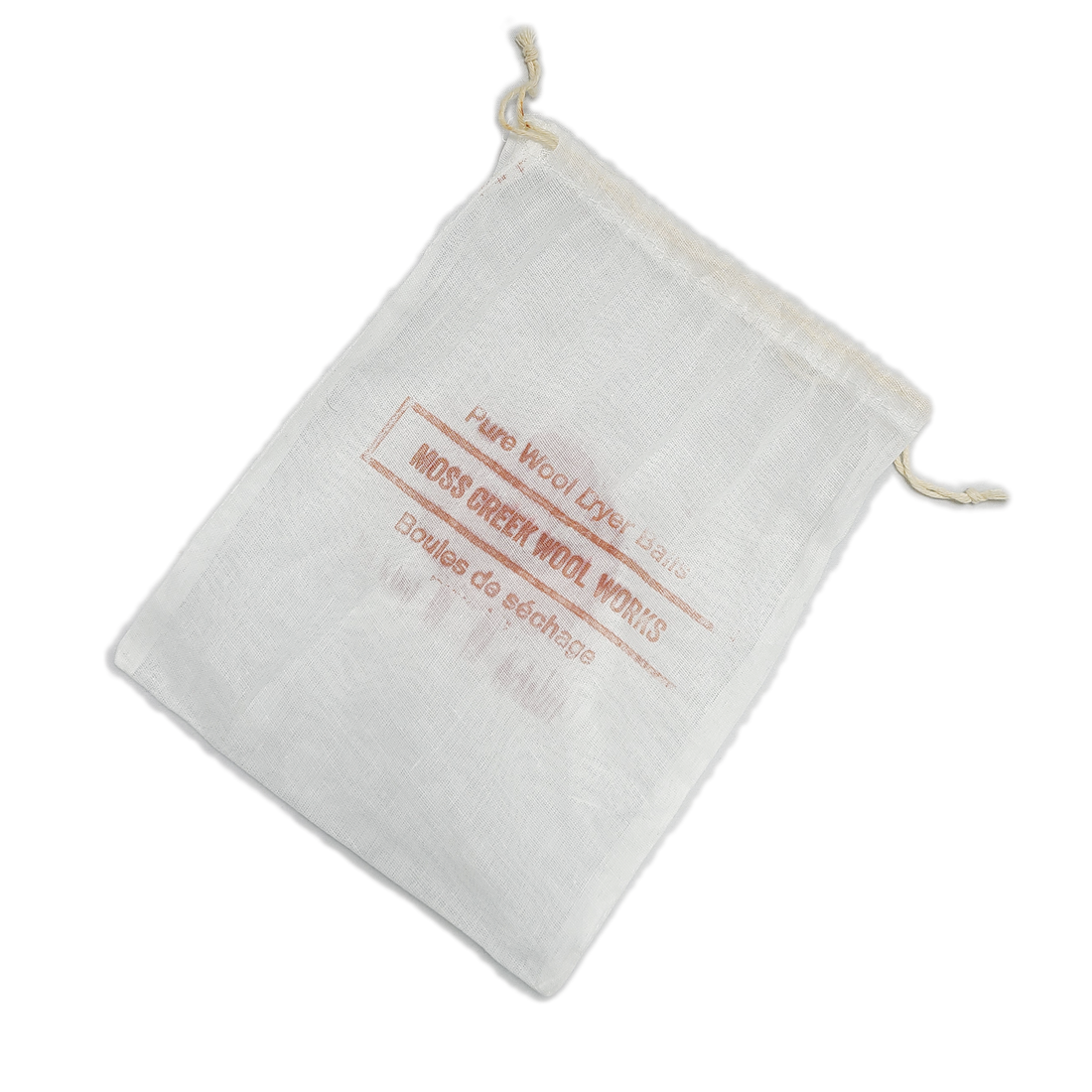 Moss Creek "Meow" Catnip Infused Wool Balls - Set of 2 in a cotton pouch