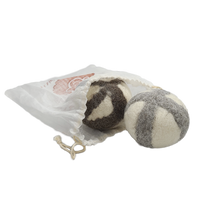 Moss Creek "Meow" Catnip Infused Wool Balls - Set of 2 in a cotton pouch