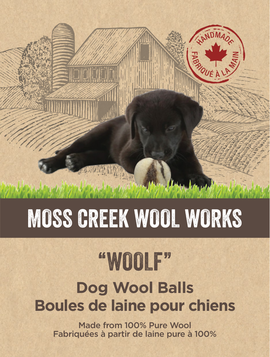 "Woolf" Balls for Dogs - Set of 2 in a cotton pouch