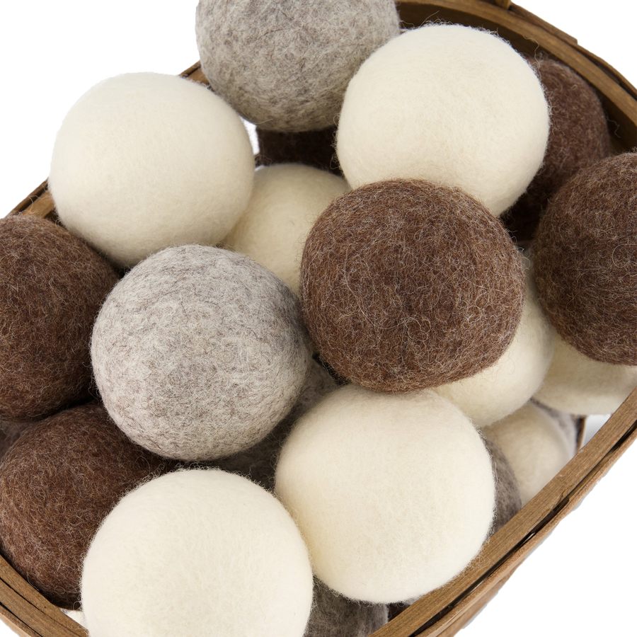 10 Wool Dryer Balls in Bulk Moss Creek Wool Works